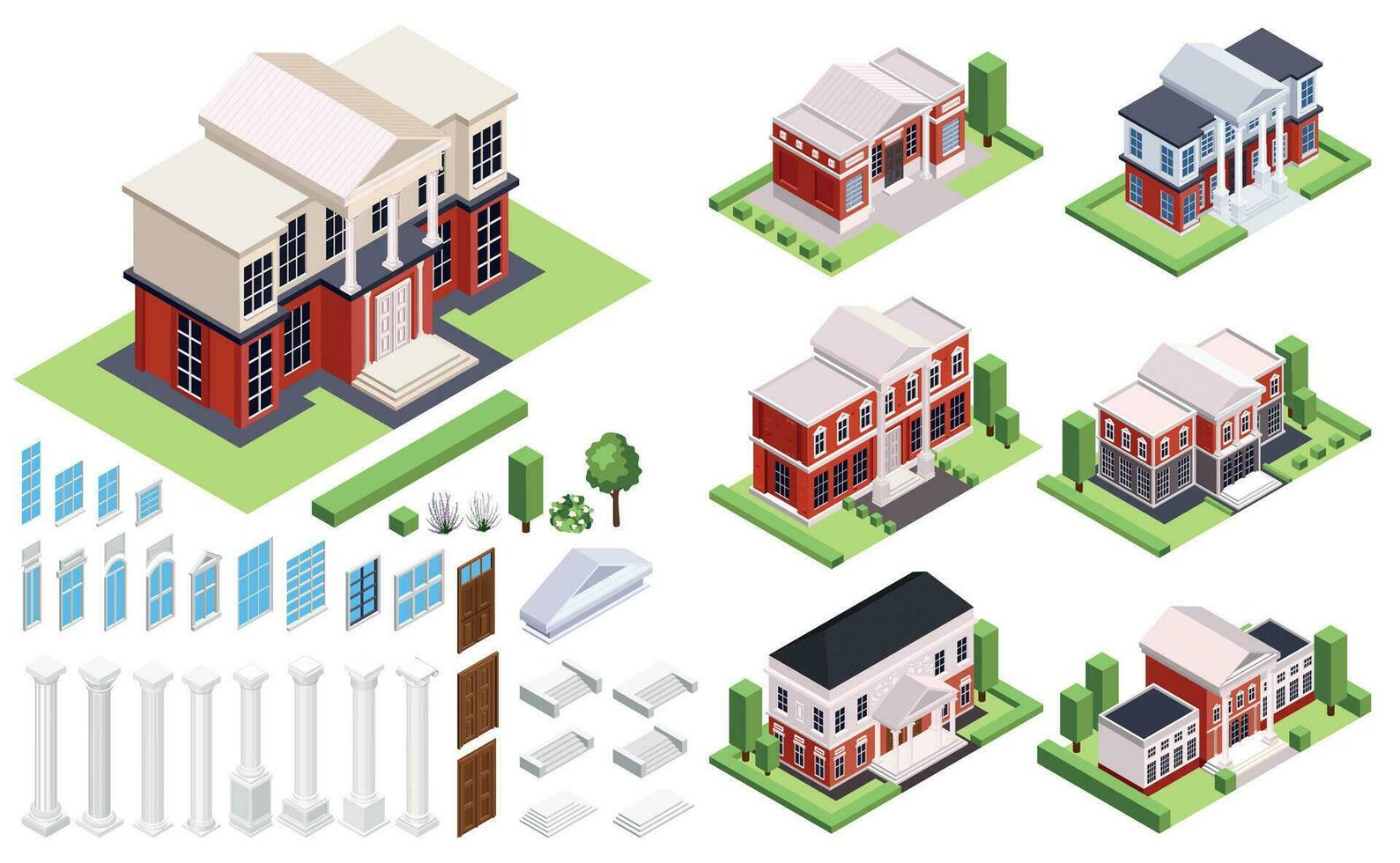 Classic Architecture Constructor Set vector