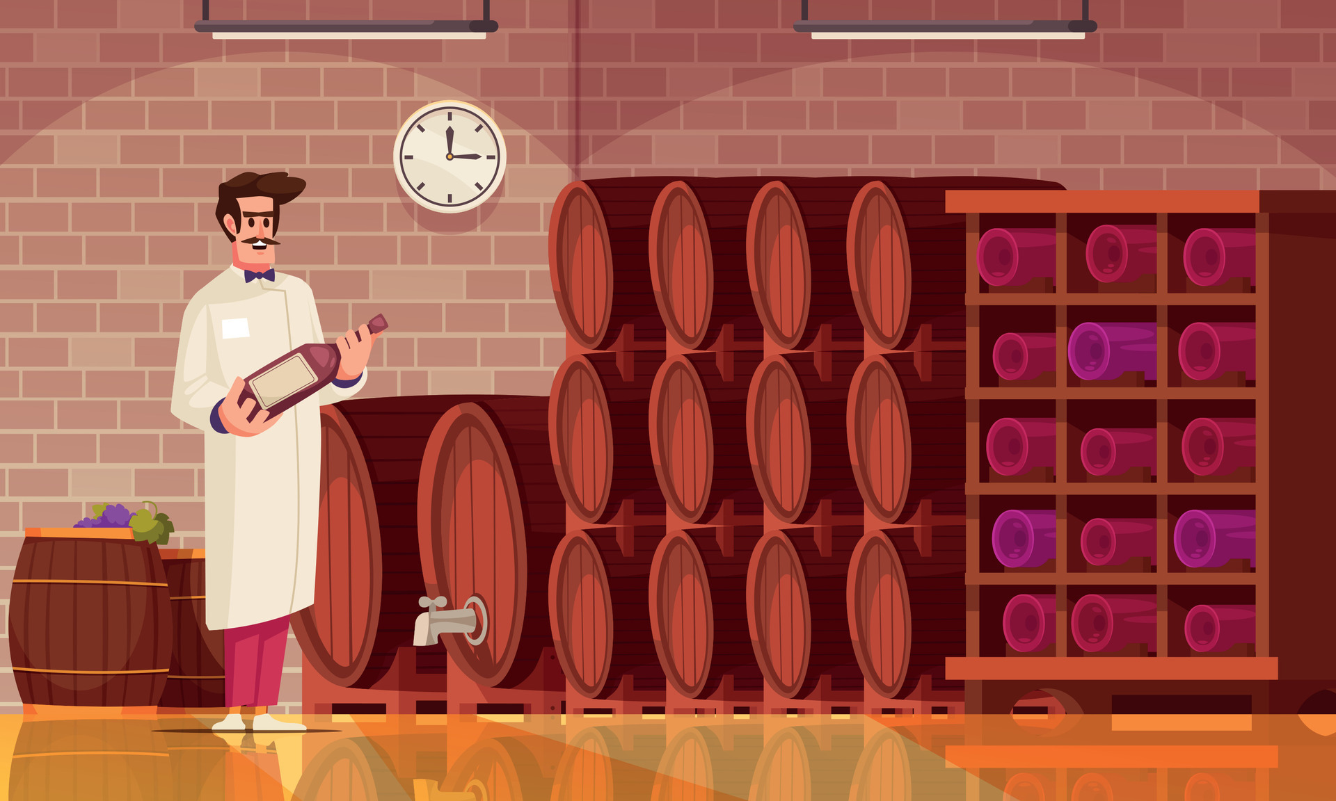 Wine Cartoon Poster 24788988 Vector Art at Vecteezy