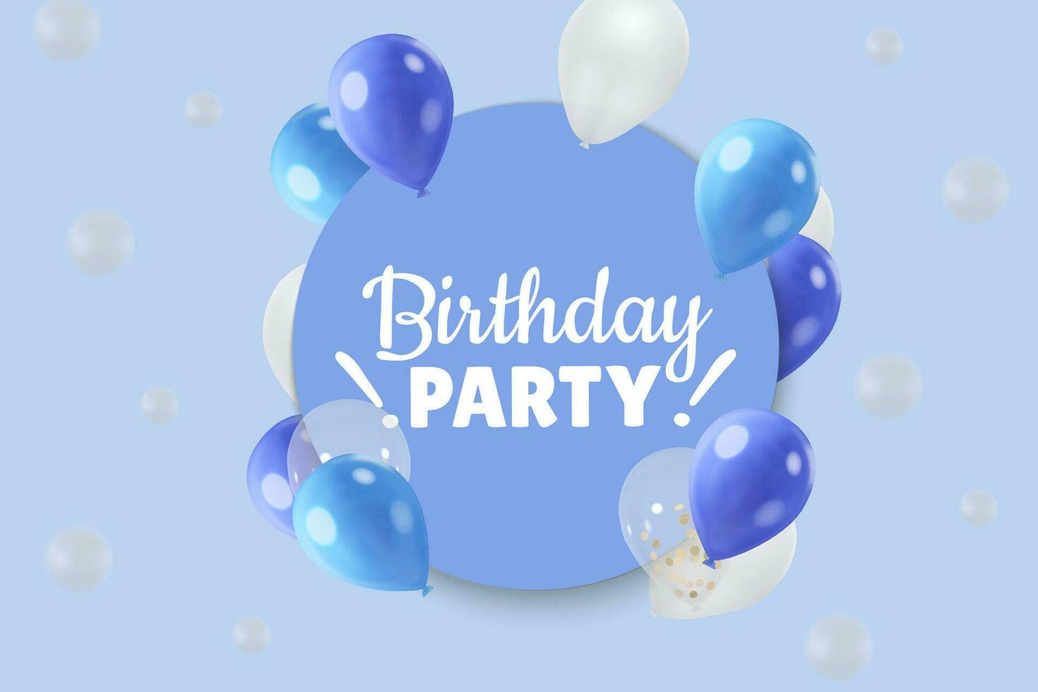 Colorful balloons celebration party happy birthday design vector