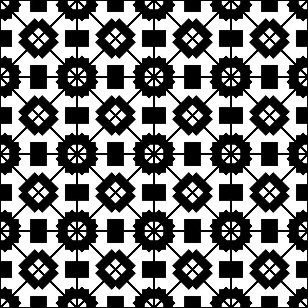 vector monocromo patrón, negro y blanco repetir ornamento textura. resumen geométrico diseño elemento