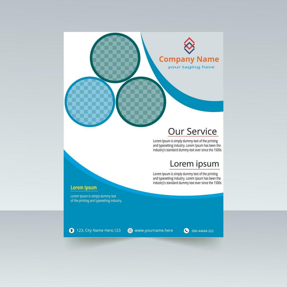 corporate flyer design template vector