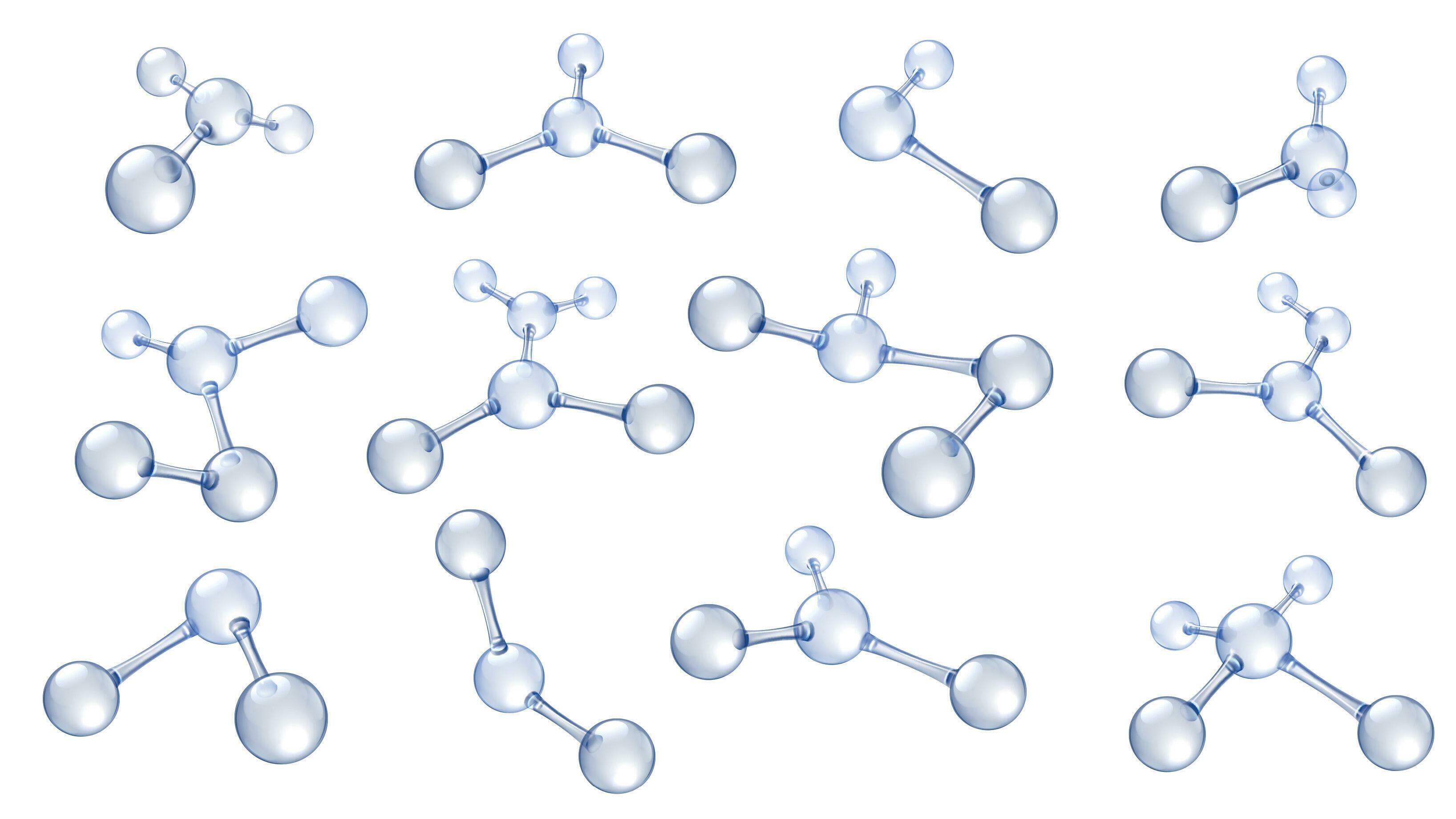 Molecule model. Hyaluronic acid molecules, chemical science organic
