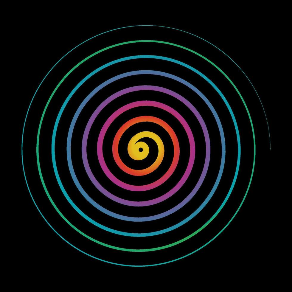 Radial swirl, twirl curvy, wavy lines element. vector