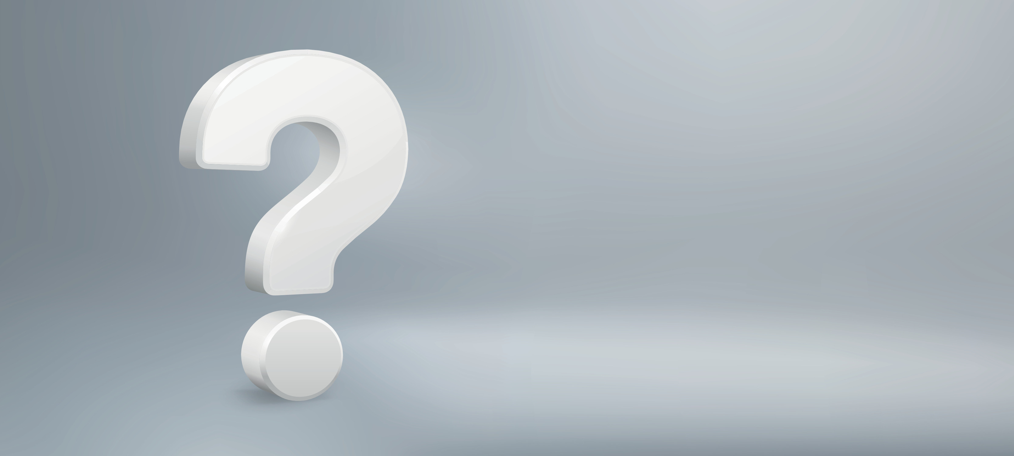 Realistic 3D question mark. Have a question, FAQ and QA. Questions sign ...