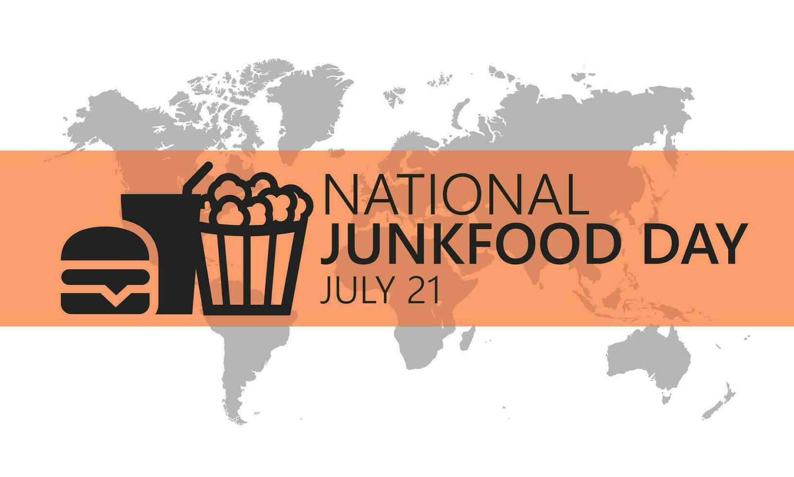 National Junk Food Day vector. Fast food pile of junk food vector. Pile of fried and sweet goodies vector