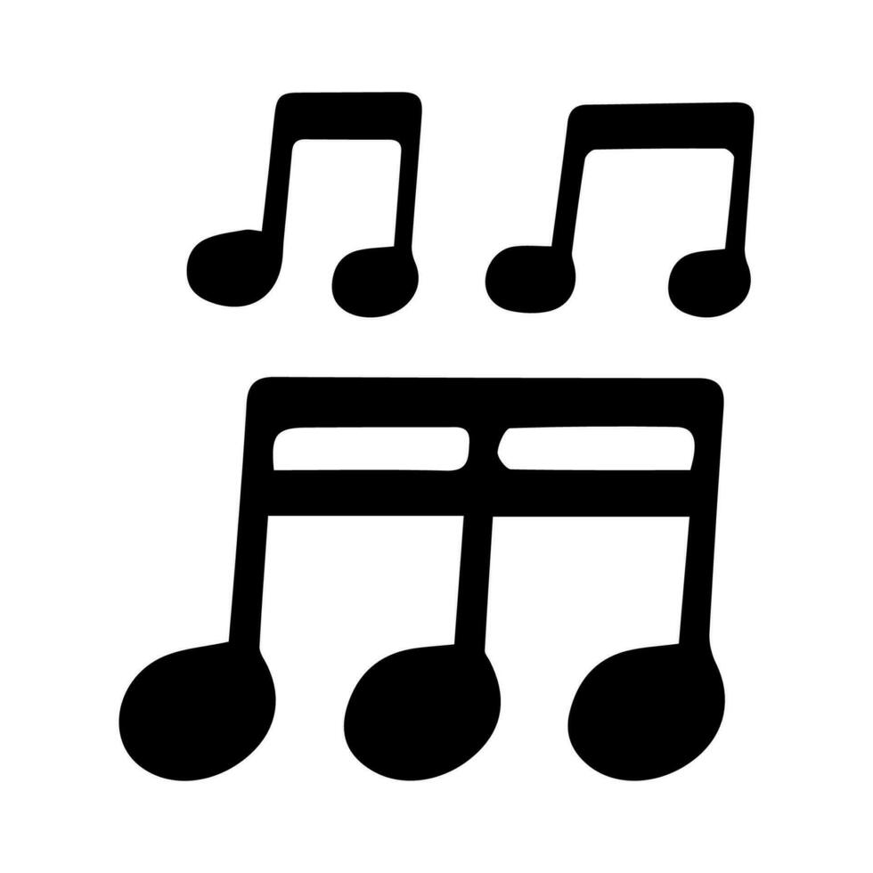 Tone music icon design. Note music icon in trendy flat style design. Vector illustration