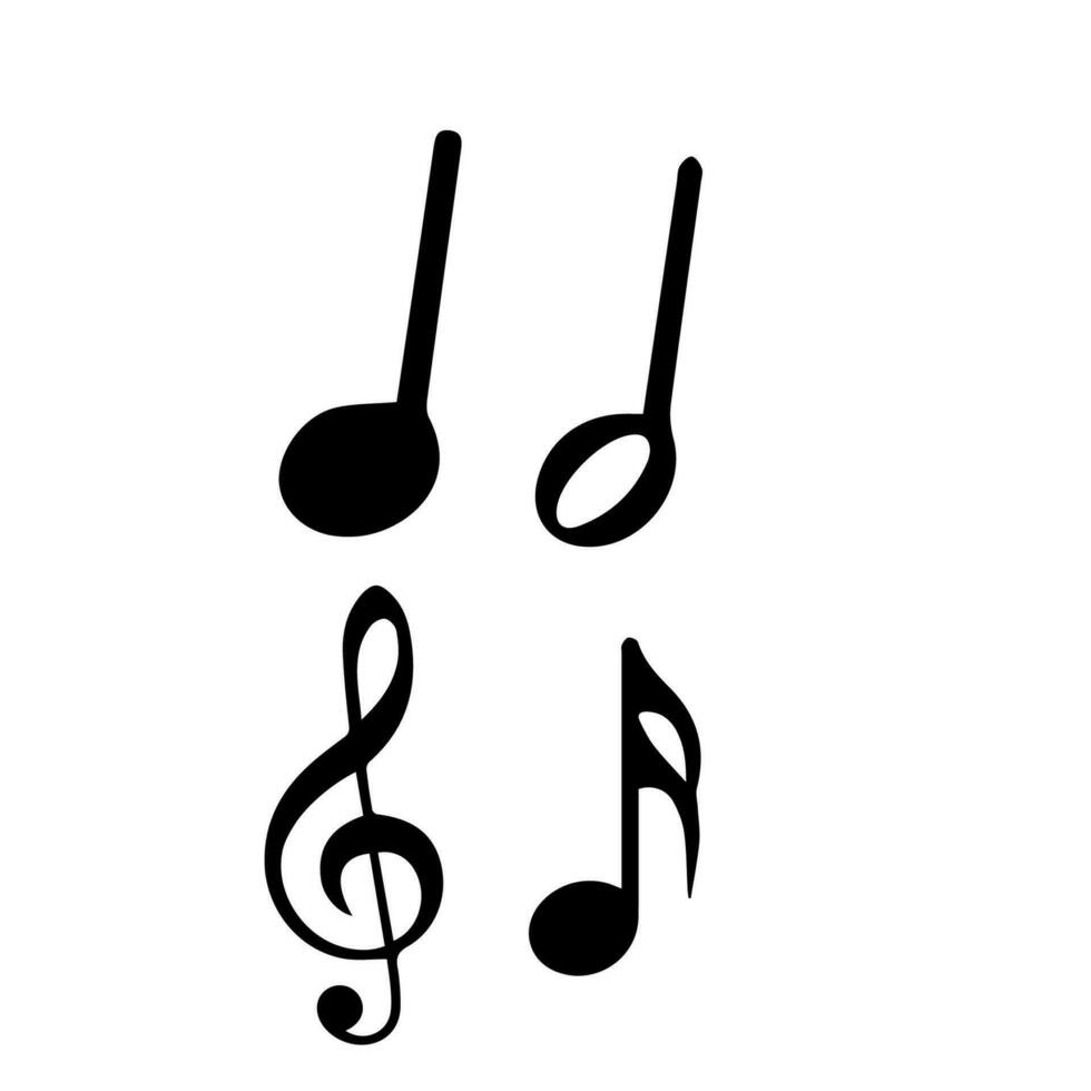 Tone music icon design. Note music icon in trendy flat style design. Vector illustration