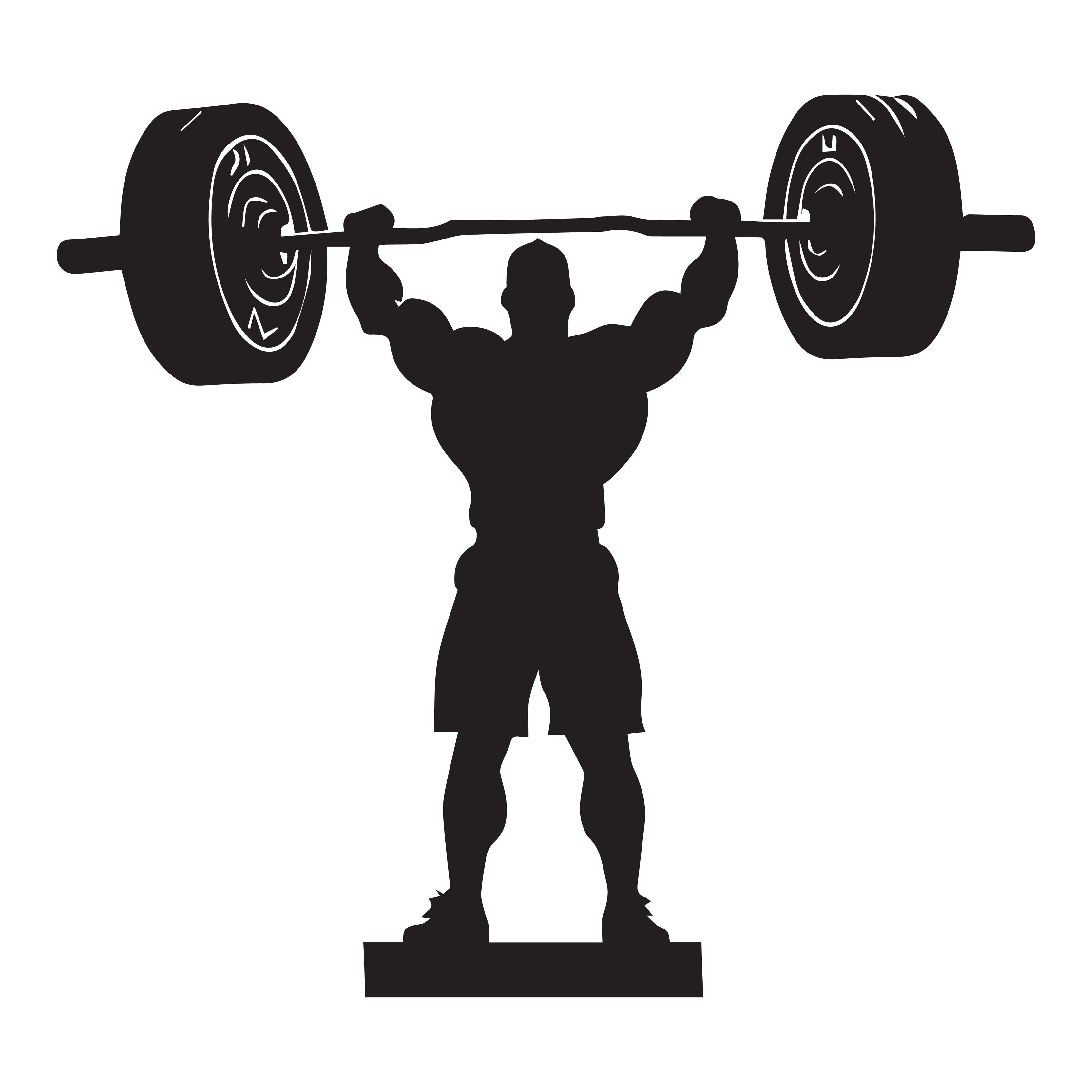 Weightlifter Vector Silhouette black color 24790117 Vector Art at Vecteezy