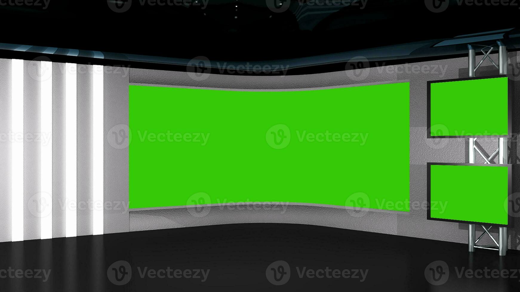 Studio The perfect backdrop for any green screen or chroma key video production, and design. 3d render photo