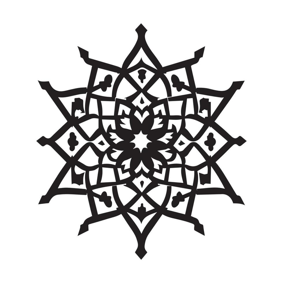 Islamic Ornament Vector Design Illustration, Islamic Floral Vector