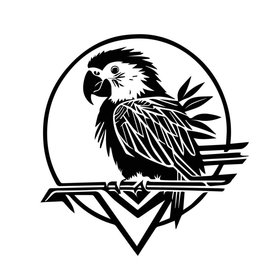 Parrot Vector Clipart, Parrot Vector Logo illustration, this is a Parrot Silhouette,