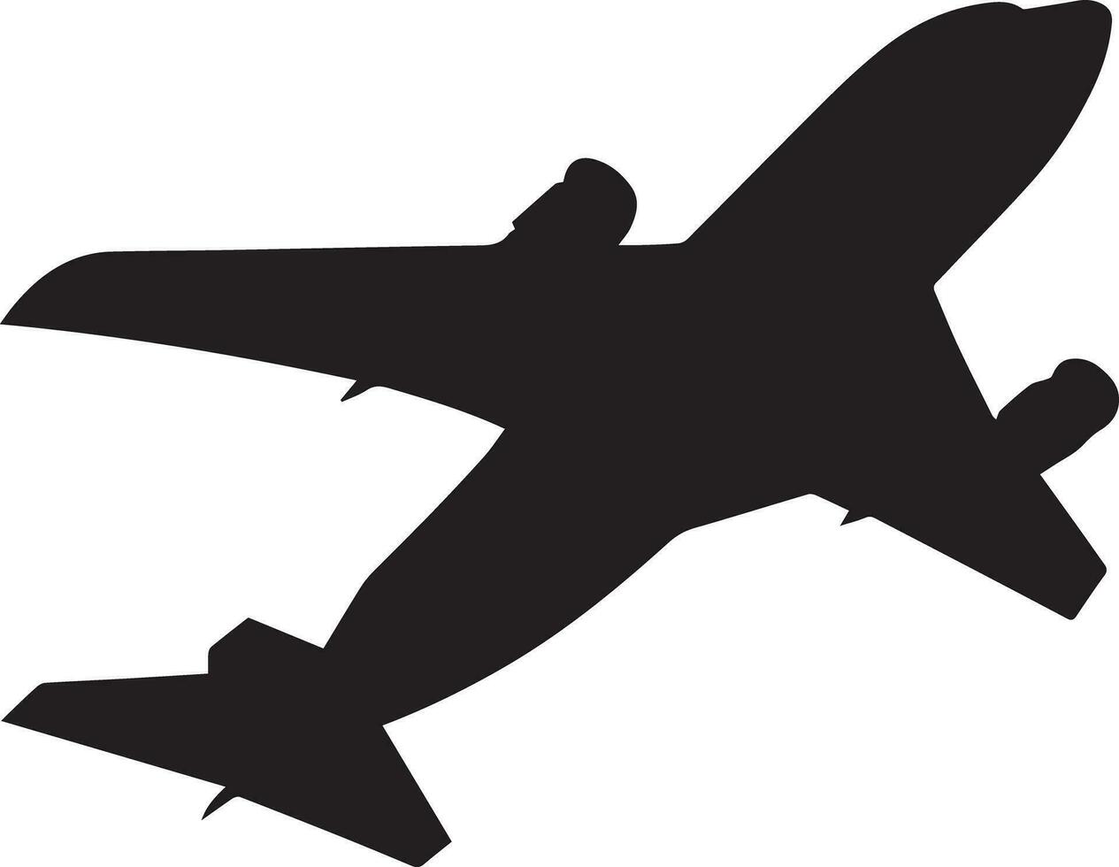 This is a Single Airplane Icon Vector Black color