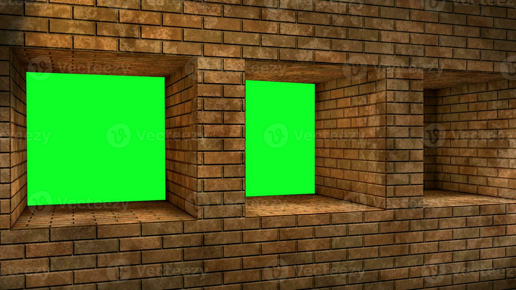 Studio The perfect backdrop for any green screen or chroma key video production, and design. 3d render photo