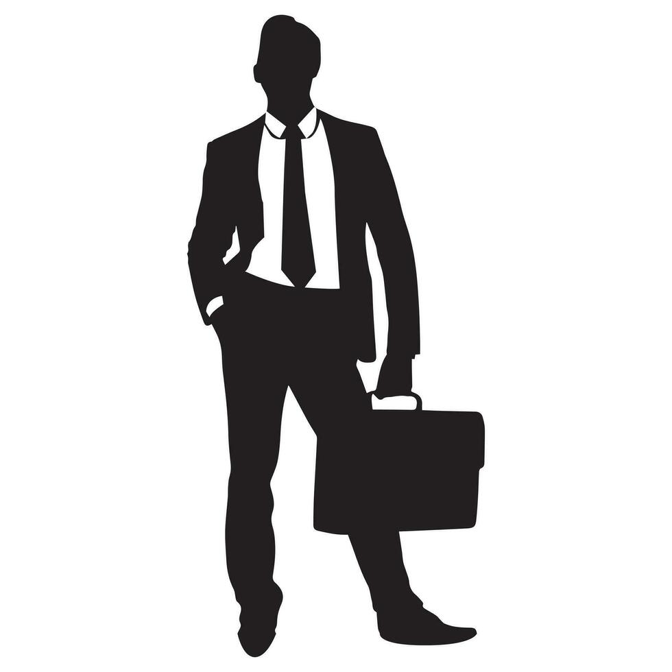 Business man Vector Silhouette Illustration