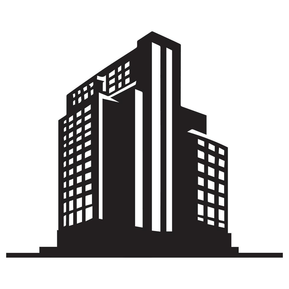 Tall Building Vector Silhouette