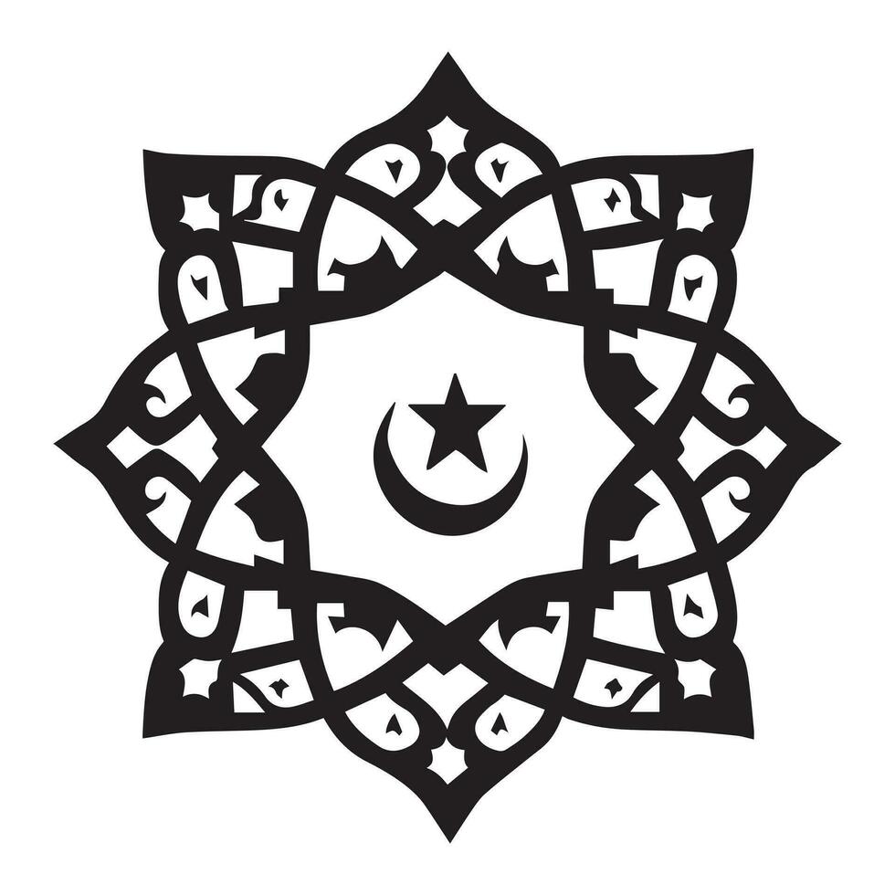 Islamic Ornament Vector Design Illustration, Islamic Floral Vector