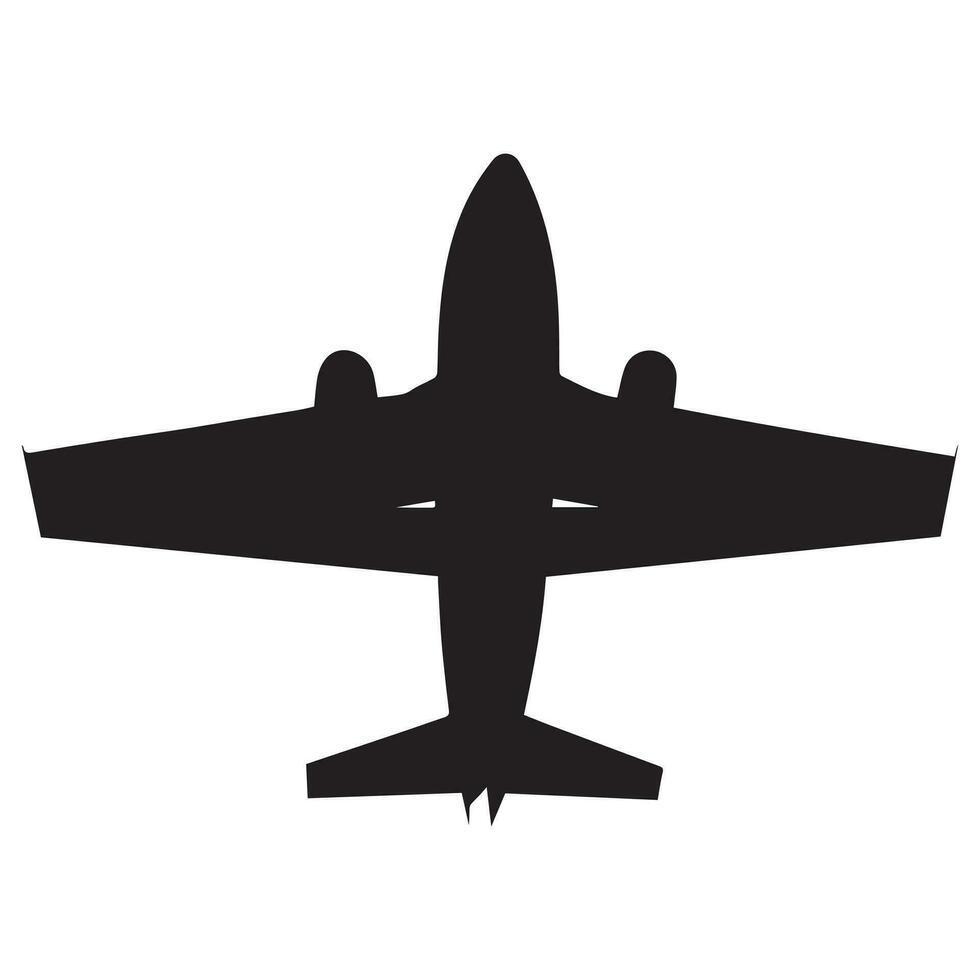 esta es un soltero avión icono vector negro color