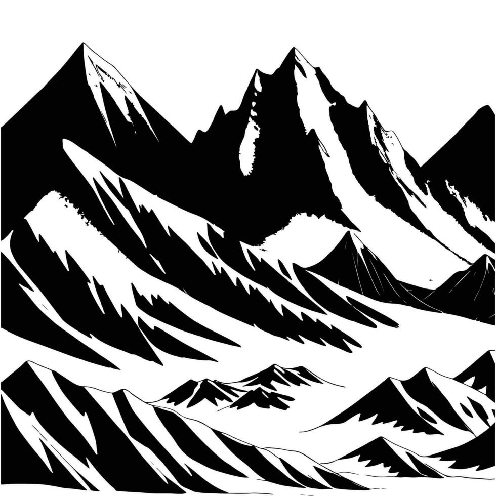 This is a Vector Mountain Silhouette, Mountain silhouette Clipart.