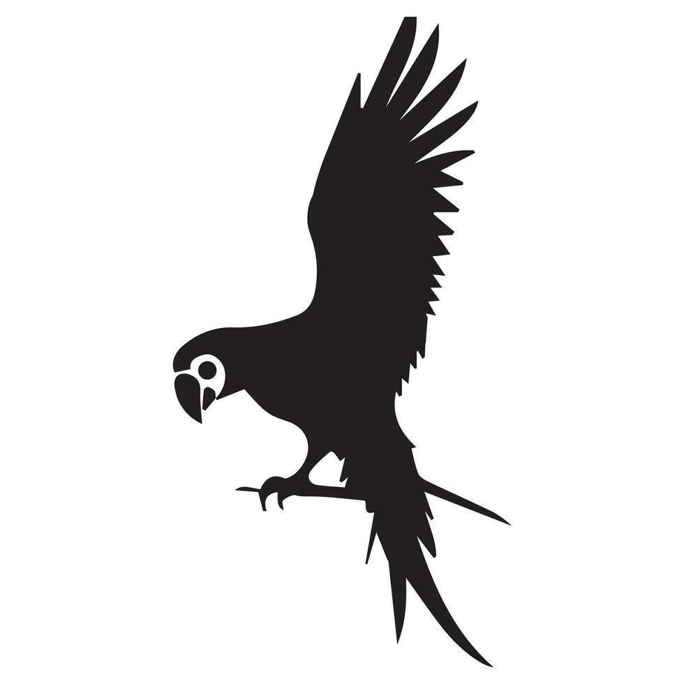 Parrot Vector Clipart, Parrot Vector Logo illustration, this is a Parrot Silhouette,