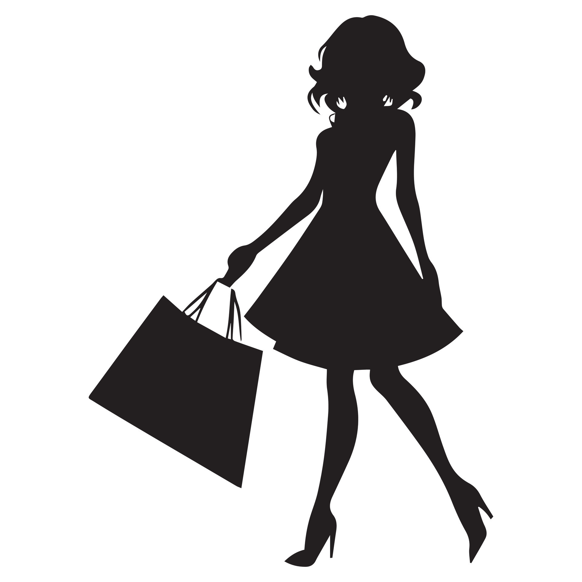 Shopping Vector Silhouette Illustration 24790463 Vector Art at Vecteezy