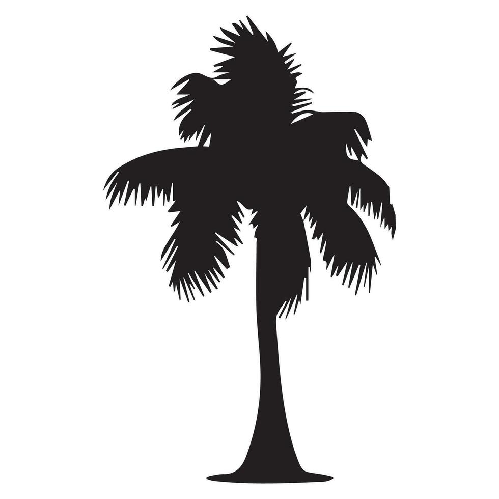 This is Coconut Tree Vector silhouette, palm tree vector silhouette.