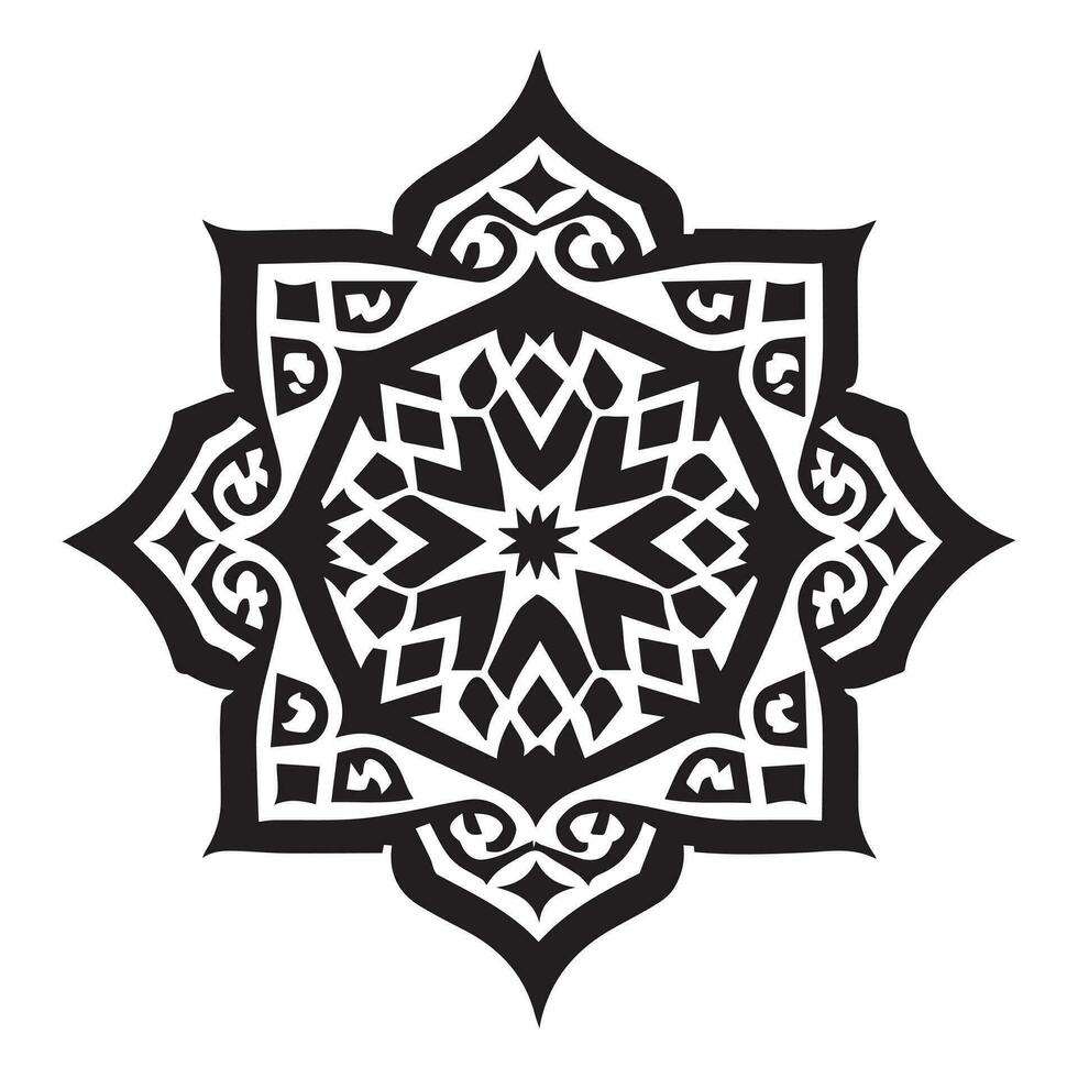 Islamic Ornament Vector Design Illustration, Islamic Floral Vector