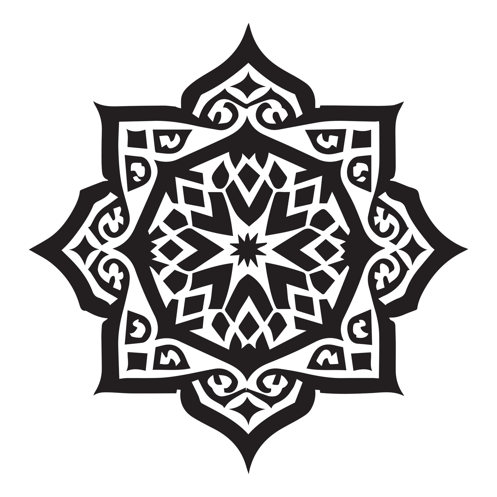 Islamic Ornament Vector Design Illustration, Islamic Floral Vector