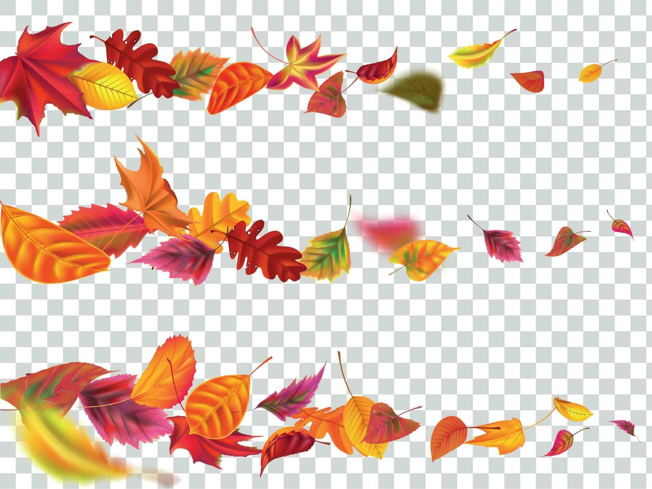 volador otoño hojas. otoño hoja bandera, amarillo jardín capa mosca realista vector ilustración conjunto