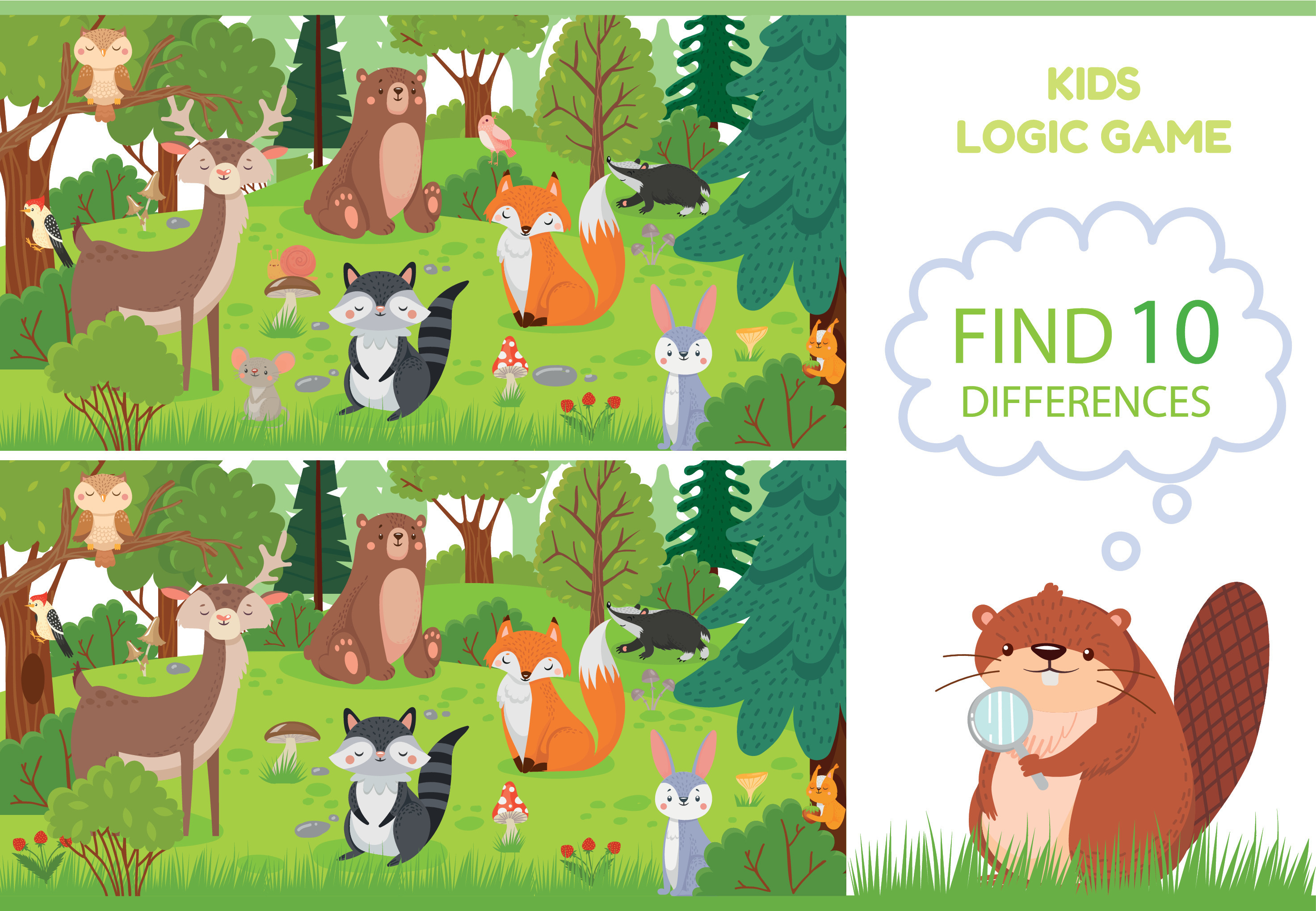 Find farm animals. Find the animals.