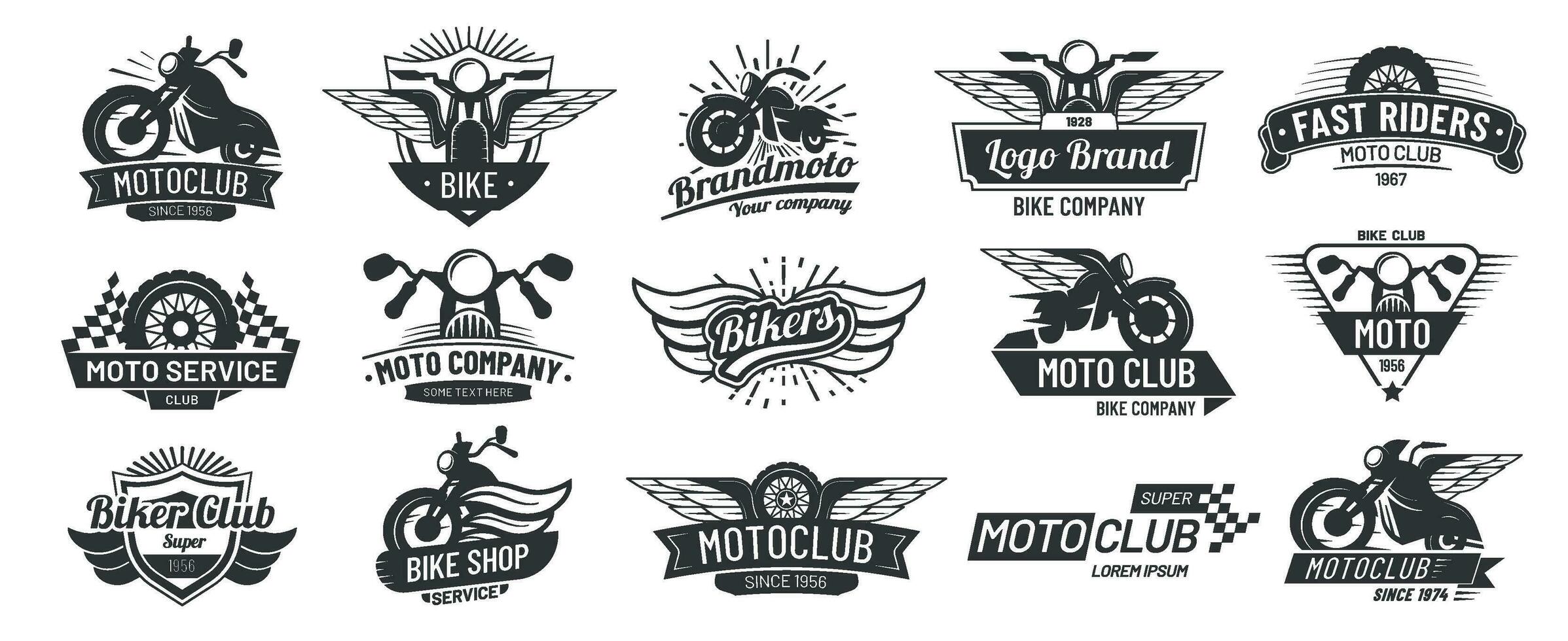 Motorcycle Badges Bikers Club Emblems Motorbike Custom Repair And