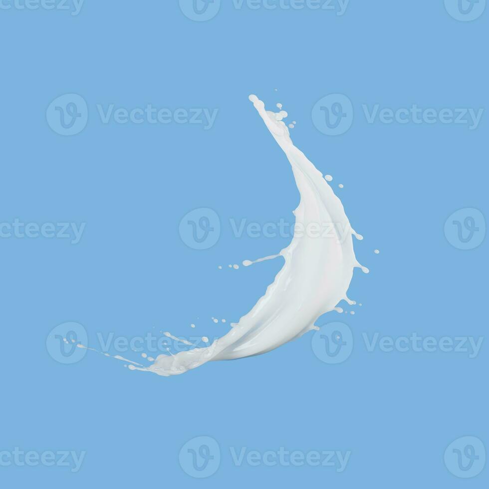 wavy splash clip art isolated on blue background. twisted liquid shape, water splash photo