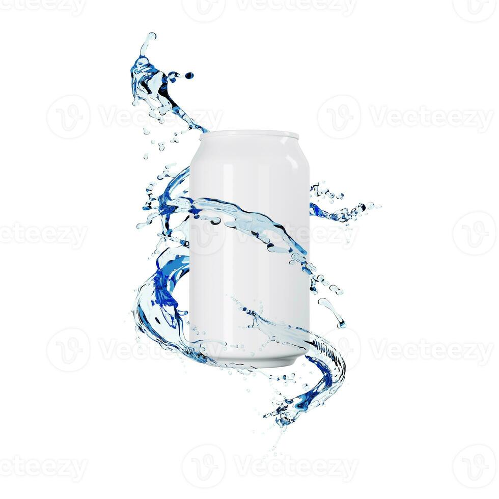 wavy splash clip art isolated on blue background. twisted liquid shape, water splash photo