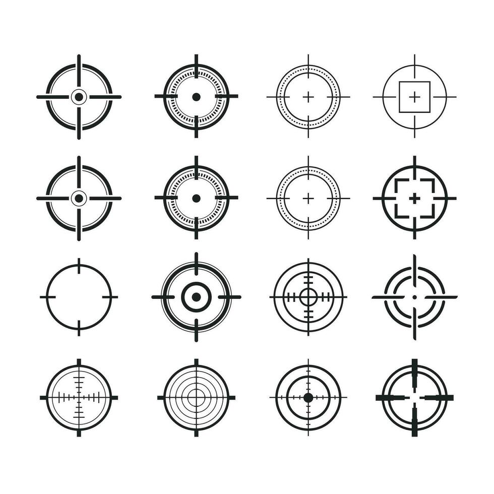 pistola disparar objetivo icono vector