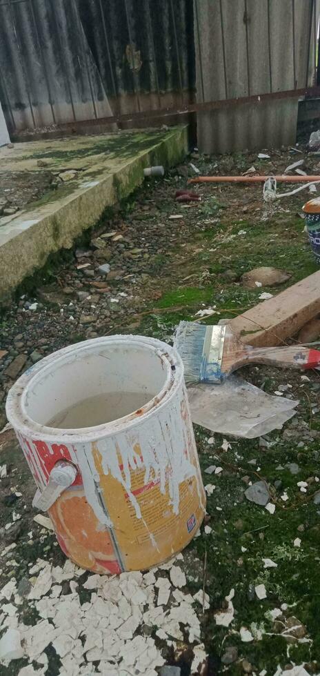 Abandoned Paint Can Bucket photo