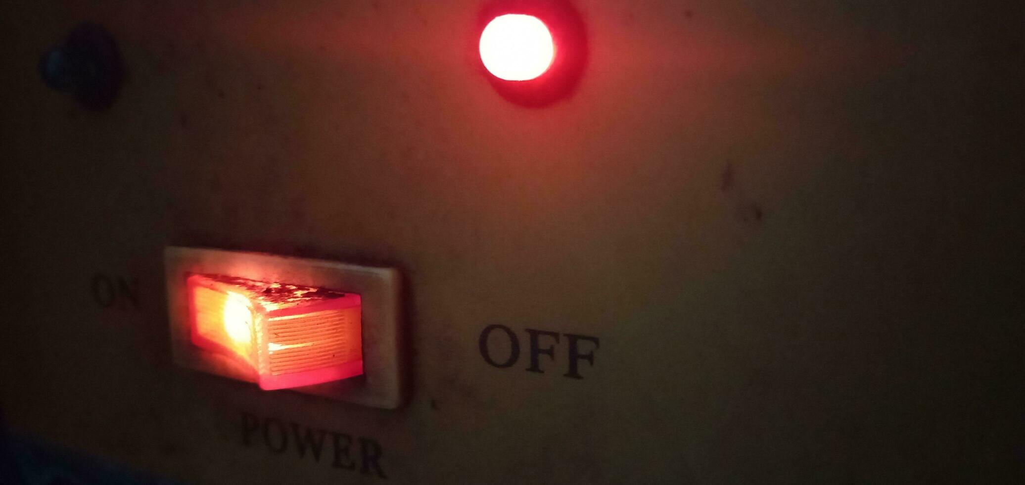 Red Light On and Off Button Lights photo