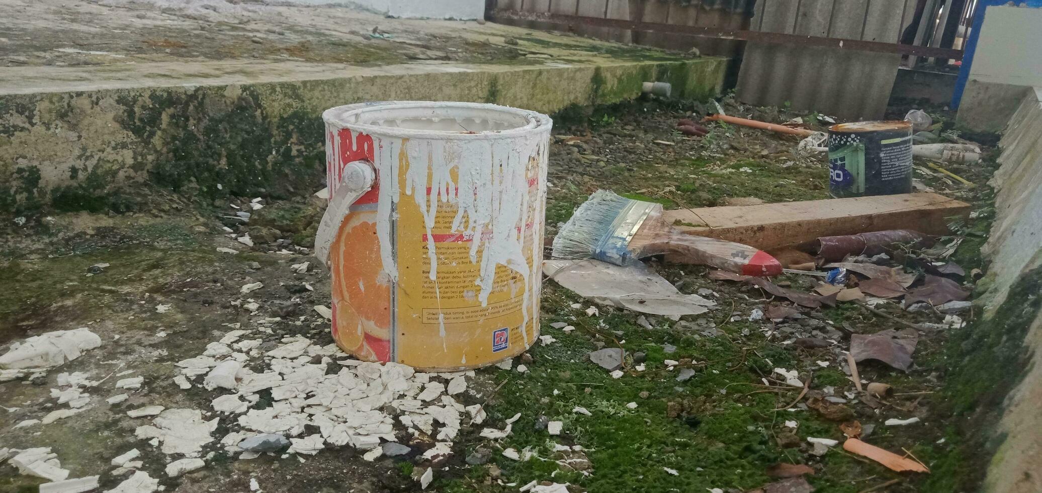 Abandoned Paint Can Bucket photo