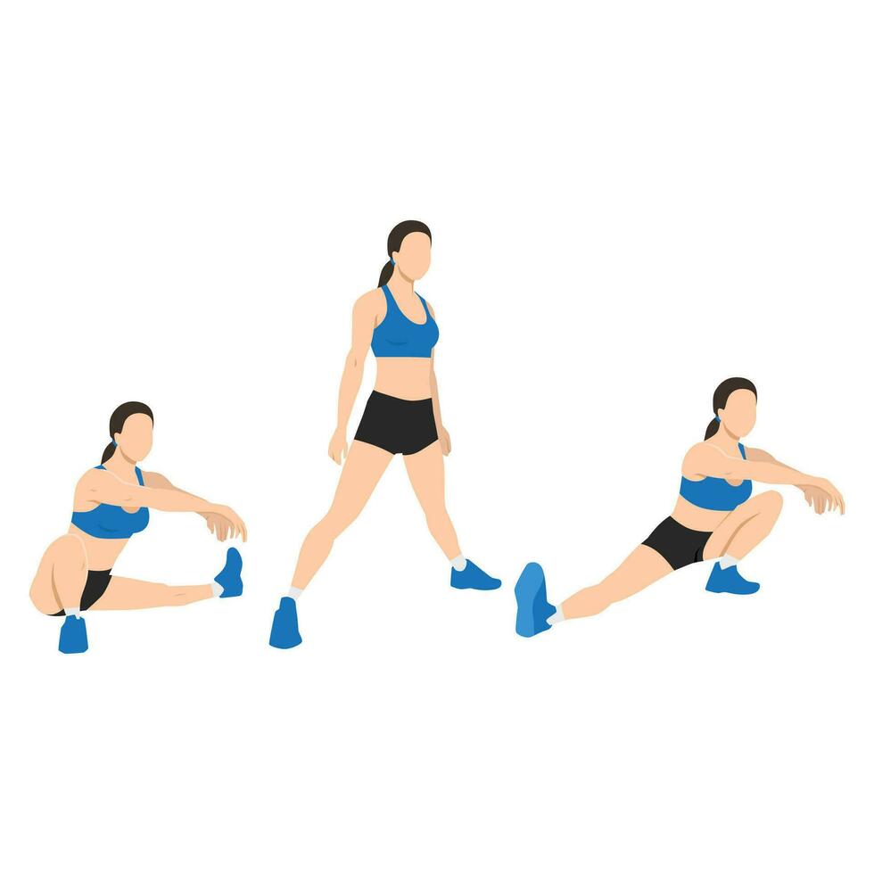 Floor power jumps knee to jump squats exercise Vector Image