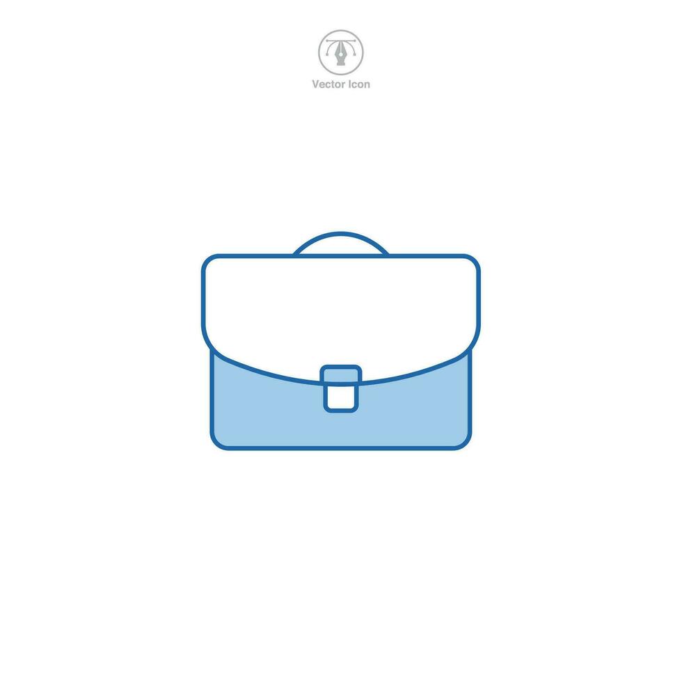 Briefcase icon. A professional and sleek vector illustration of a briefcase, representing business, professionalism, and organization.