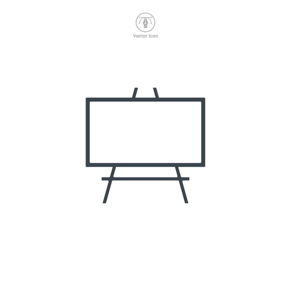 Presentation Board icon. A visually engaging vector illustration of a presentation board, representing visual aids, information sharing, and public speaking.