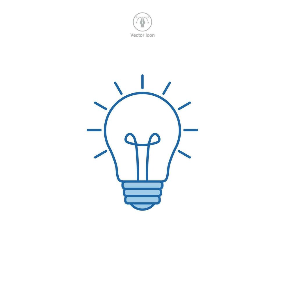 ligero bulbo icono símbolo modelo para gráfico y web diseño colección logo vector ilustración