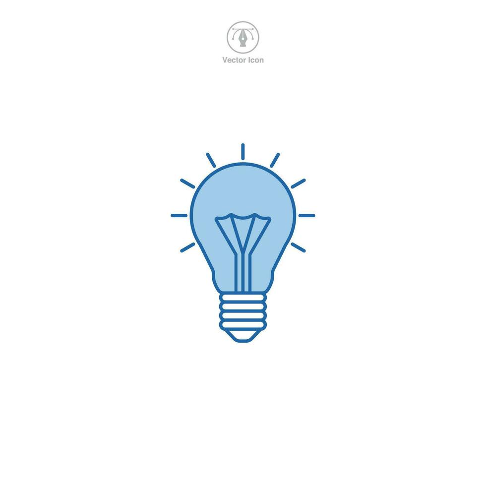 Light Bulb icon. A creative and innovative vector illustration of a light bulb, representing ideas, inspiration, and bright solutions.