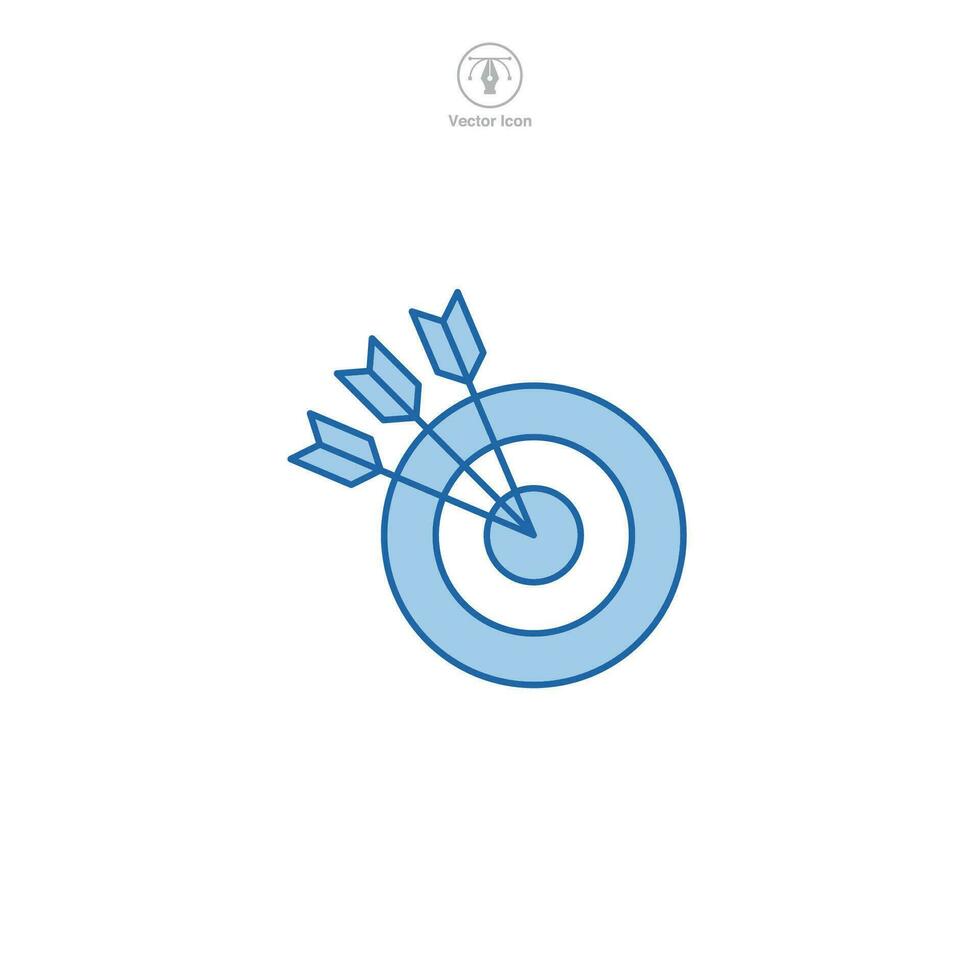 Target or Bullseye icon. A focused and impactful vector illustration of a target or bullseye, representing goals, objectives, and precision.