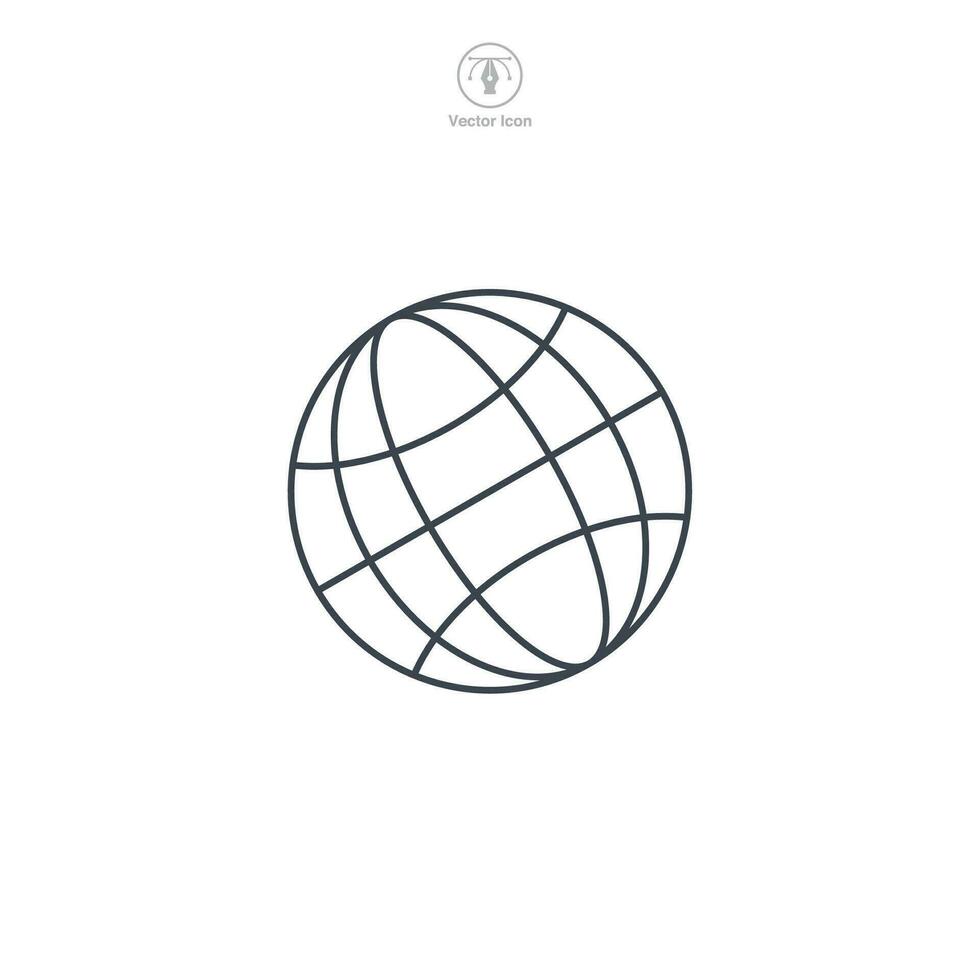Globe icon. A visually appealing and interconnected vector illustration of a globe, symbolizing global presence, international reach, and connectivity.