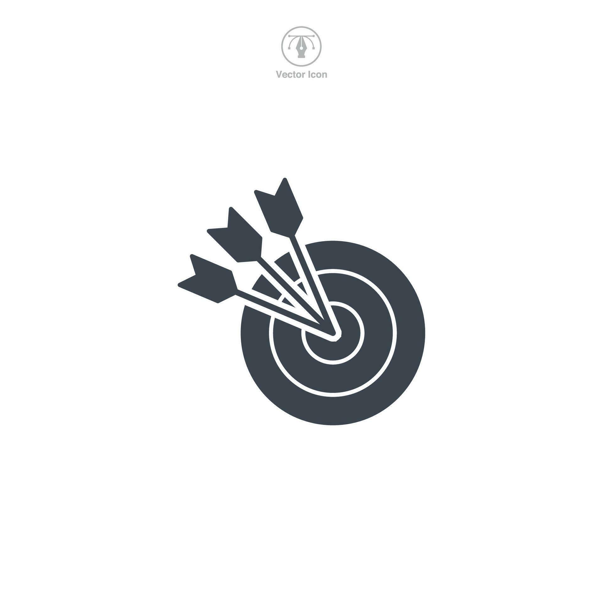 Target or Bullseye icon. A focused and impactful vector illustration of