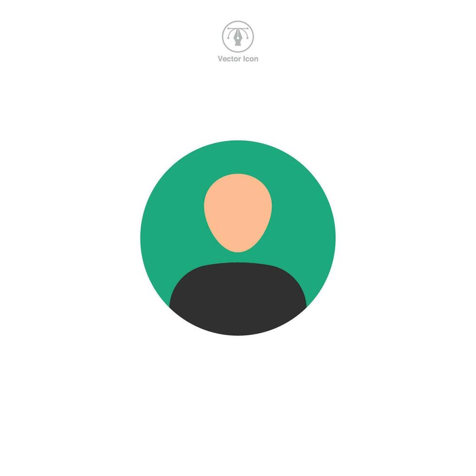 persona o usuario icono. un minimalista y fácil de usar vector ilustración de un persona o usuario, representando individuos, perfiles, y personal información.