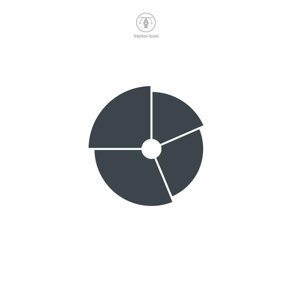 Pie Chart icon. A visually appealing vector illustration of a pie chart, displaying data and statistics in a clear and concise manner.