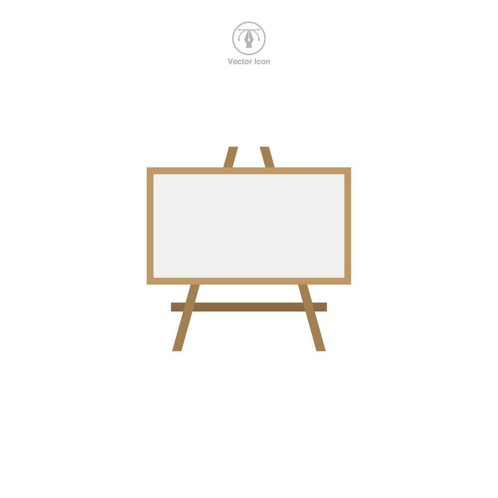 Presentation Board icon. A visually engaging vector illustration of a presentation board, representing visual aids, information sharing, and public speaking.