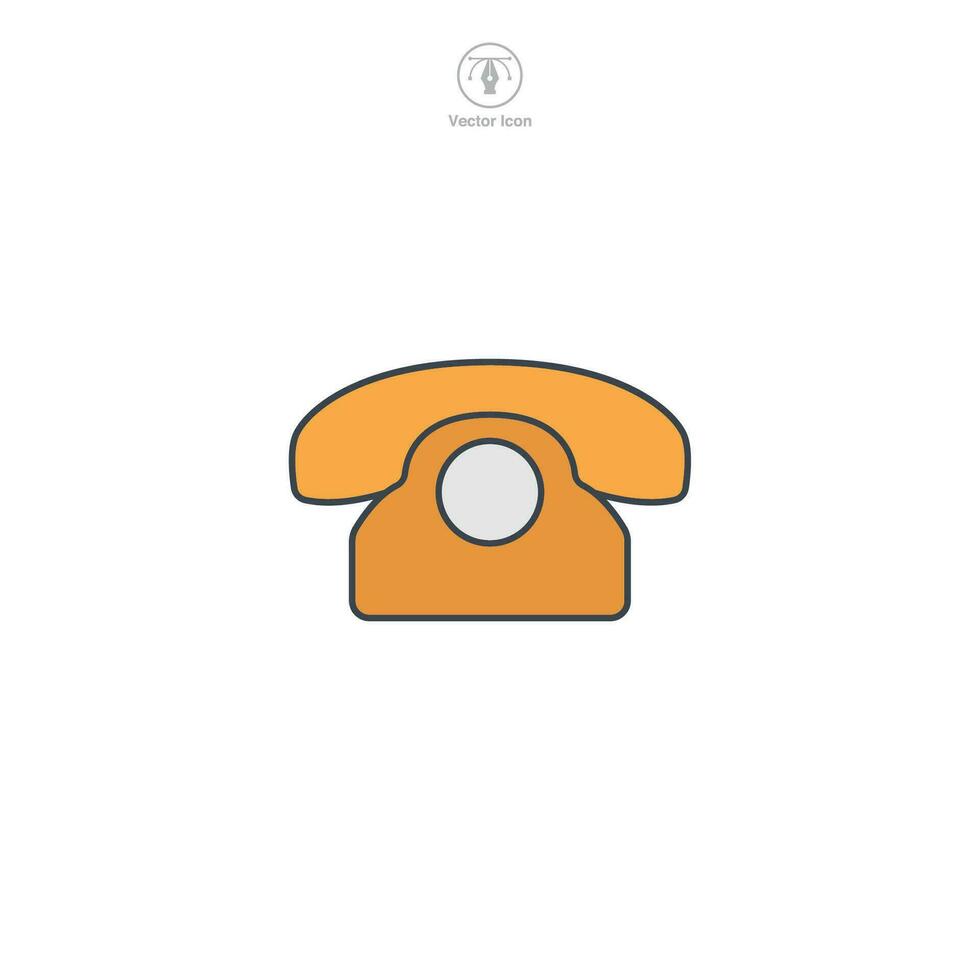 teléfono icono. un pulcro y reconocible vector ilustración de un teléfono, simbolizando comunicación, llamadas, y móvil dispositivos.