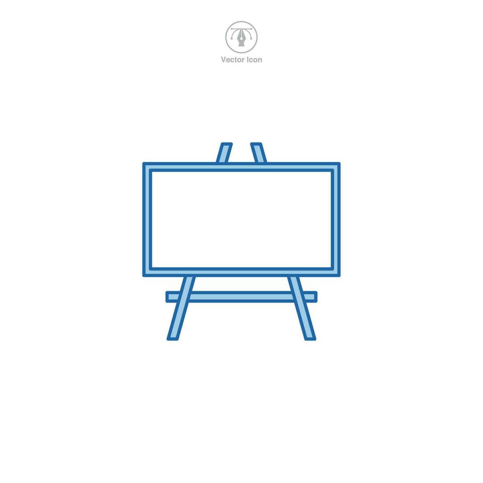 Presentation Board icon. A visually engaging vector illustration of a presentation board, representing visual aids, information sharing, and public speaking.