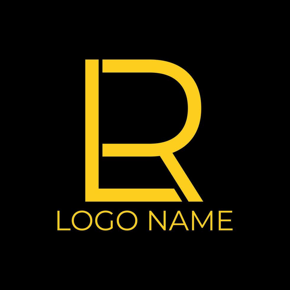 LR monogram initial logo design vector
